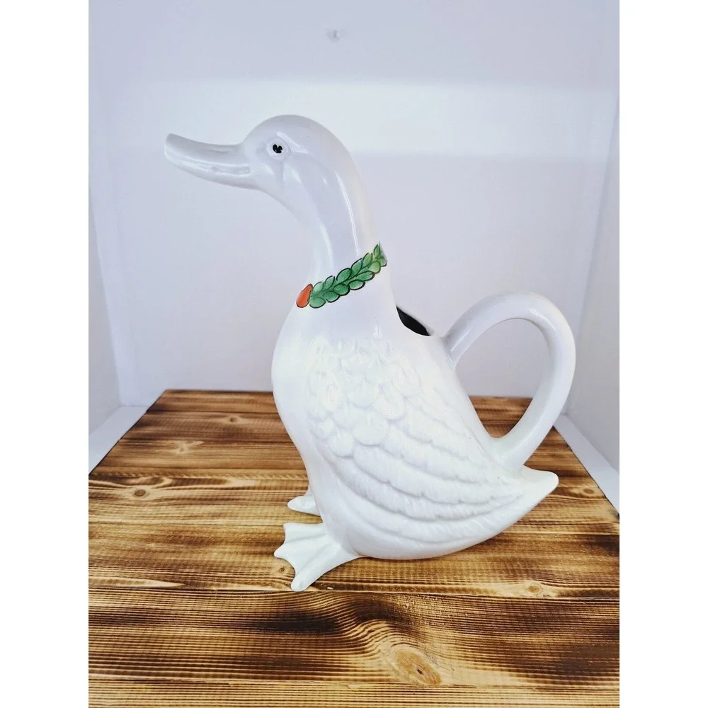 Vintage MANCER‎ TALL  DUCK WATER PITCHER Made in Italy 10